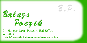 balazs poczik business card